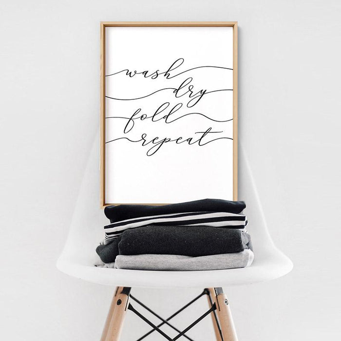 Wash Fold Dry Repeat - Art Print - Ozark Home