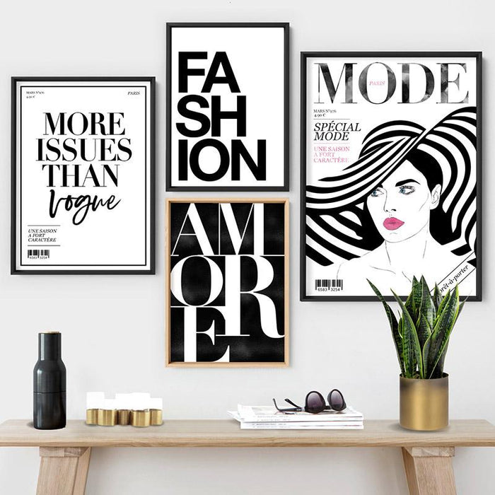 MODE French Fashion Magazine Cover - Art Print - Ozark Home