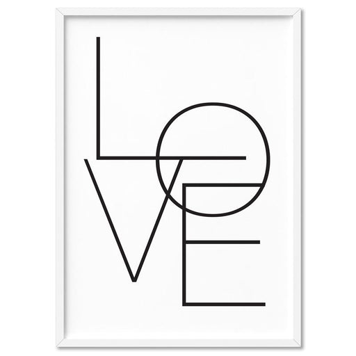 LOVE | Simple Black on White - Art Print - Ozark Home