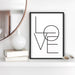 LOVE | Simple Black on White - Art Print - Ozark Home
