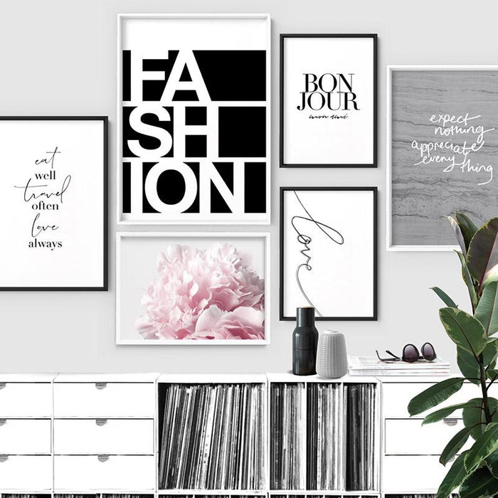 FASHION on black - Art Print - Ozark Home