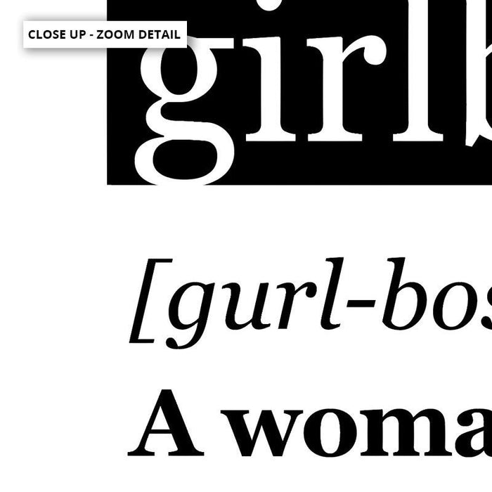 Girlboss Definition - Art Print - Ozark Home