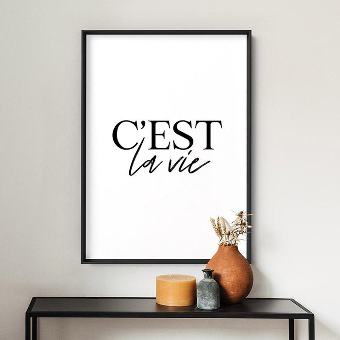 C'est La Vie (white) - Art Print - Ozark Home