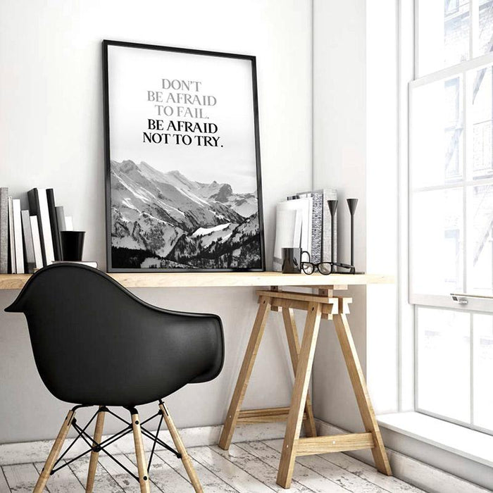 Don't be Afraid to Fail quote - Art Print - Ozark Home