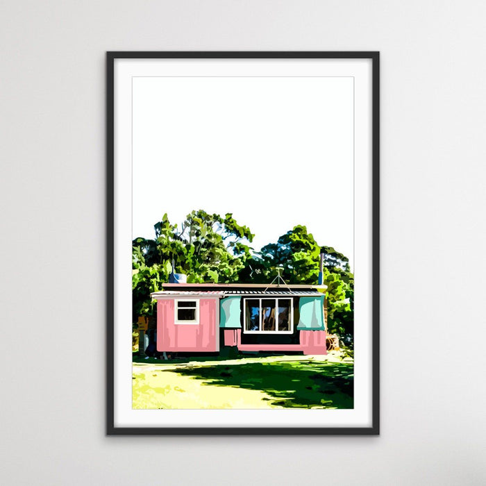 Tasmanian Shack - Coastal Tasmanian Beach House Print by Edie Fogarty