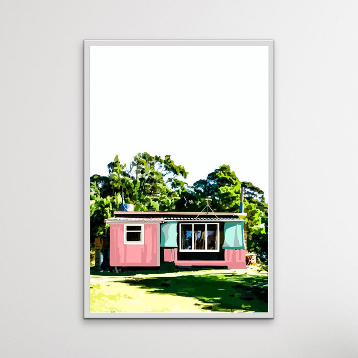 Tasmanian Shack - Coastal Tasmanian Beach House Print by Edie Fogarty