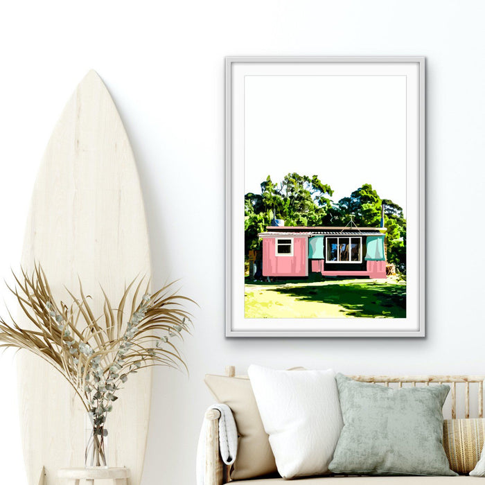 Tasmanian Shack - Coastal Tasmanian Beach House Print by Edie Fogarty