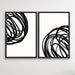 The Heart Of The Matter - Two Piece Black and White Stretched Canvas Wall Art, Wall Art, Ozark Home 