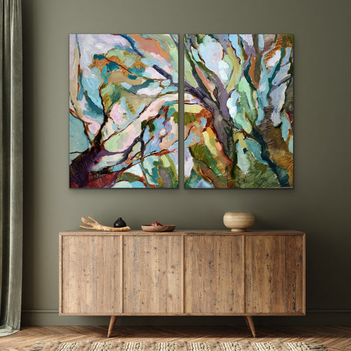 Two Piece Eucalypt Forest Print Set - Australian Bush Canvas Prints, Wall Art, Ozark Home 