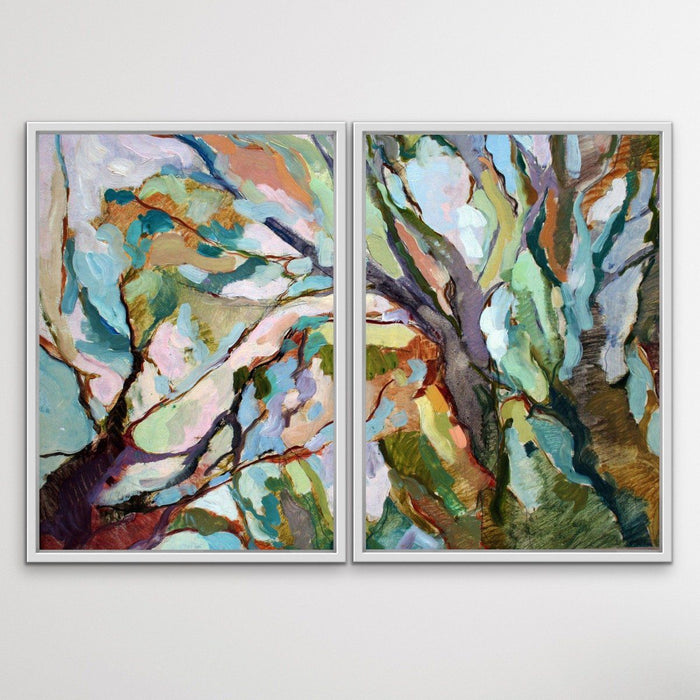 Two Piece Eucalypt Forest Print Set - Australian Bush Canvas Prints, Wall Art, Ozark Home 