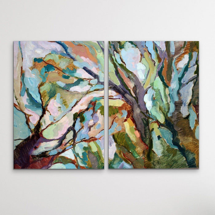 Two Piece Eucalypt Forest Print Set - Australian Bush Canvas Prints, Wall Art, Ozark Home 