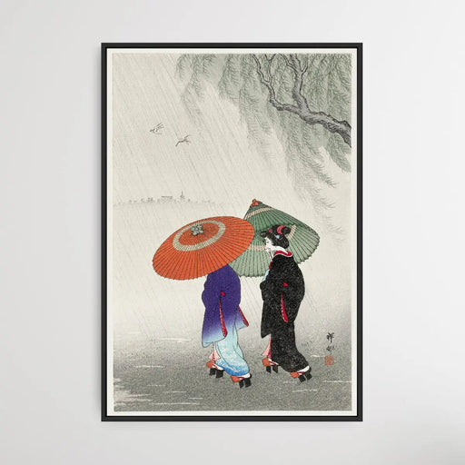 Two Women in the Rain by Ohara Koson, Wall Art, Ozark Home 