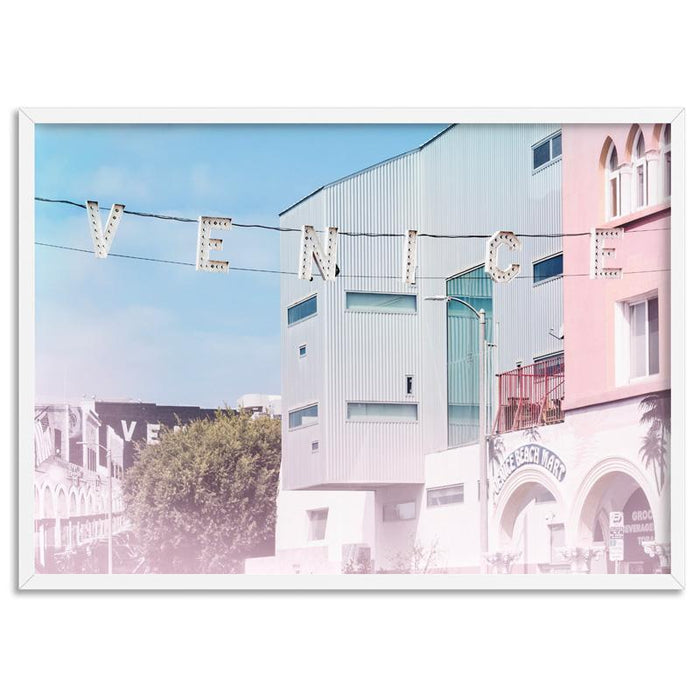 California Pastels / Venice Beach Sign - Art Print, Wall Art, Ozark Home 