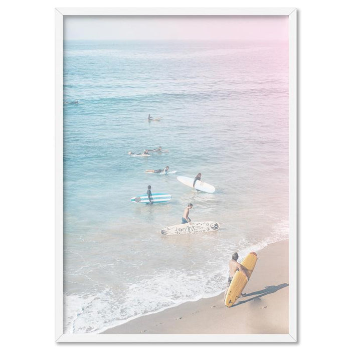 California Pastels / Into the Surf - Art Print, Wall Art, Ozark Home 