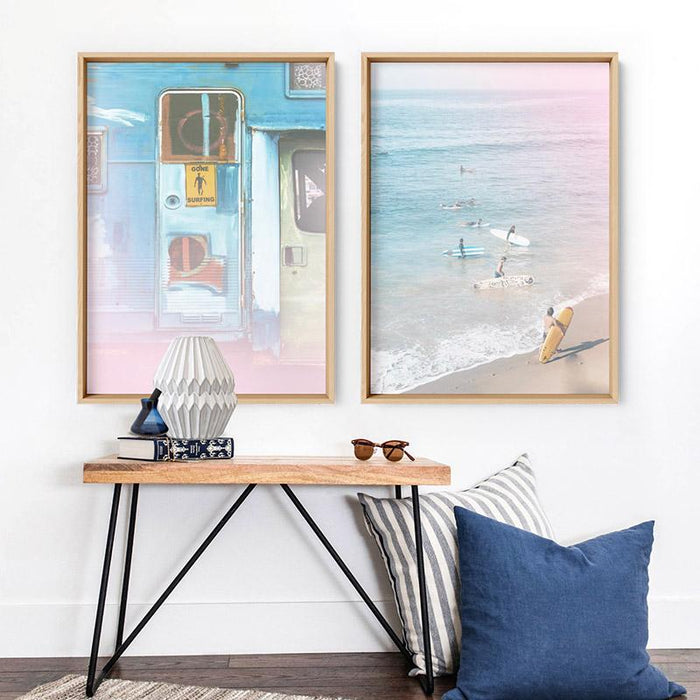 California Pastels / Into the Surf - Art Print, Wall Art, Ozark Home 