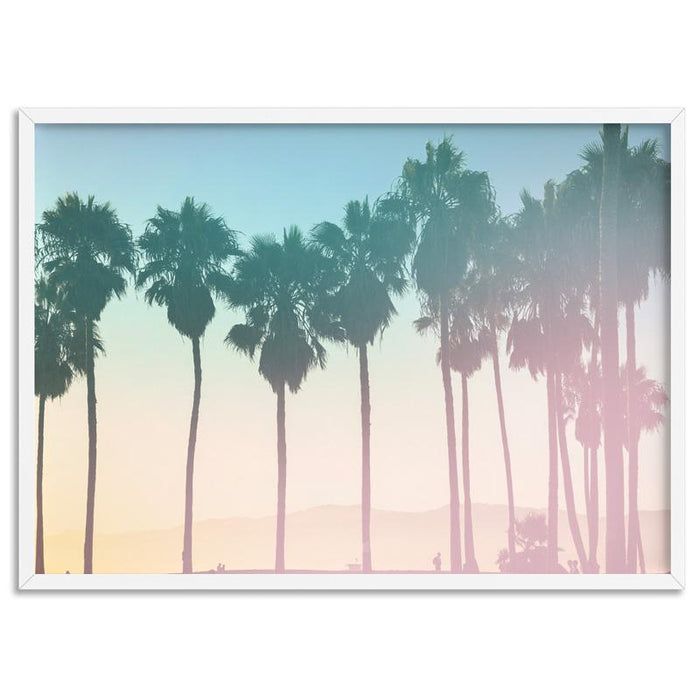 California Pastels / Palm Horizon - Art Print, Wall Art, Ozark Home 