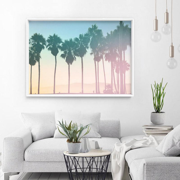 California Pastels / Palm Horizon - Art Print, Wall Art, Ozark Home 