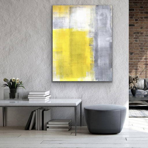 Ultimate Gray Meets Illuminating -  Pantone Colour Of The Year 2021 Canvas Print, Wall Art, Ozark Home 