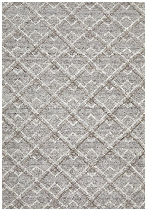 Vada Silver Winter Stream Handtufted Contemporary Rug, Rugs, Ozark Home 