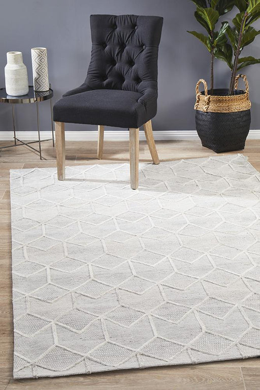 Vada Grey Winter Brush Handtufted Contemporary Rug, Rugs, Ozark Home 