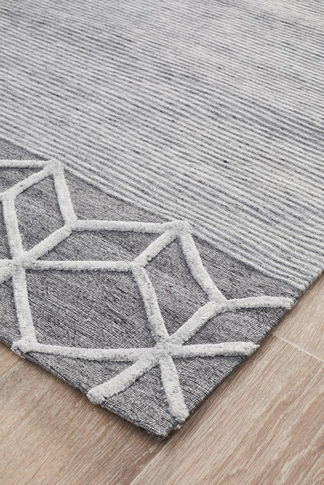 Vada Grey Winter Pulse Handtufted Contemporary Rug, Rugs, Ozark Home 