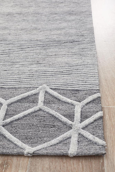 Vada Grey Winter Pulse Handtufted Contemporary Rug, Rugs, Ozark Home 