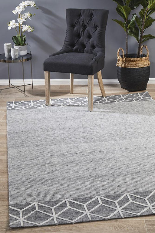 Vada Grey Winter Pulse Handtufted Contemporary Rug, Rugs, Ozark Home 