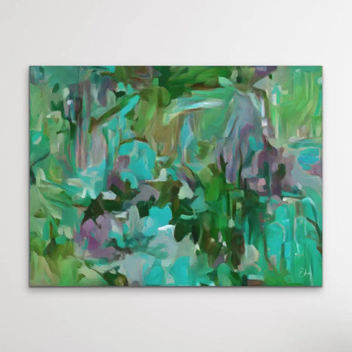 Verdant - Green and Blue Abstract Artwork Canvas Print by Edie Fogarty, Wall Art, Ozark Home 