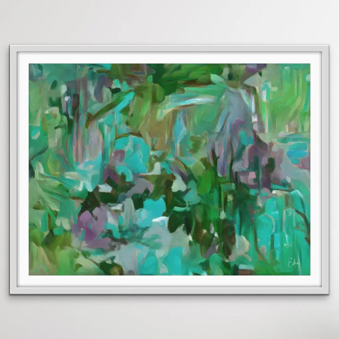 Verdant - Green and Blue Abstract Artwork Canvas Print by Edie Fogarty, Wall Art, Ozark Home 