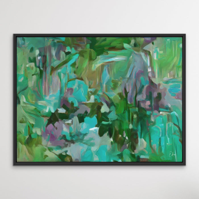 Verdant - Green and Blue Abstract Artwork Canvas Print by Edie Fogarty, Wall Art, Ozark Home 