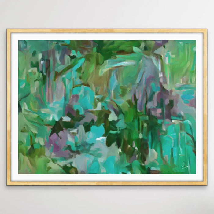 Verdant - Green and Blue Abstract Artwork Canvas Print by Edie Fogarty, Wall Art, Ozark Home 