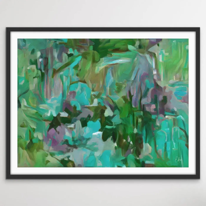 Verdant - Green and Blue Abstract Artwork Canvas Print by Edie Fogarty, Wall Art, Ozark Home 