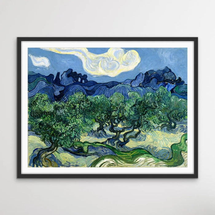 Vincent van Gogh's Olive Trees with the Alpilles in the Background (1889) - Print Of The Artwork