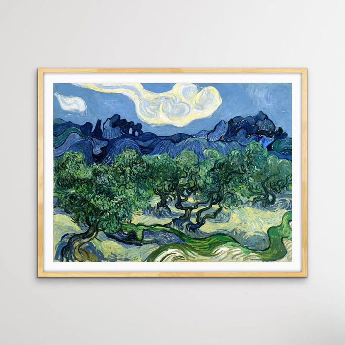 Vincent van Gogh's Olive Trees with the Alpilles in the Background (1889) - Print Of The Artwork