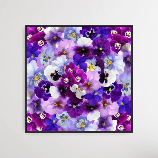 Viola the Violet Flower - Abstract Square Canvas Flower Print, Wall Art, Ozark Home 