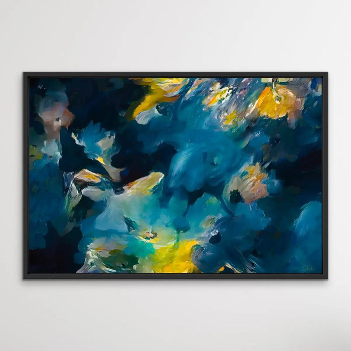 Vision - Limited Edition Blue and Yellow Abstract Floral Print, Wall Art, Ozark Home 