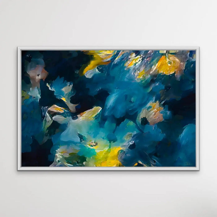 Vision - Limited Edition Blue and Yellow Abstract Floral Print, Wall Art, Ozark Home 