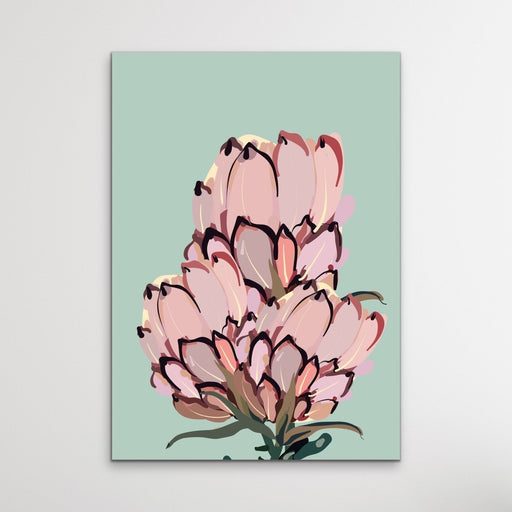 Warm Nights In The Garden - Print One - Colourful Protea Bouquet Graphic Art Print, Wall Art, Ozark Home 