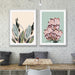 Warm Nights In The Garden - Two Piece Protea Plants Pastel Print Set, Wall Art, Ozark Home 