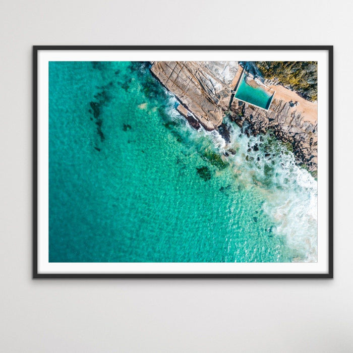 Whale Beach Ocean Pool - Coastal Beach Pool Sydney Photographic Canvas or Art Print