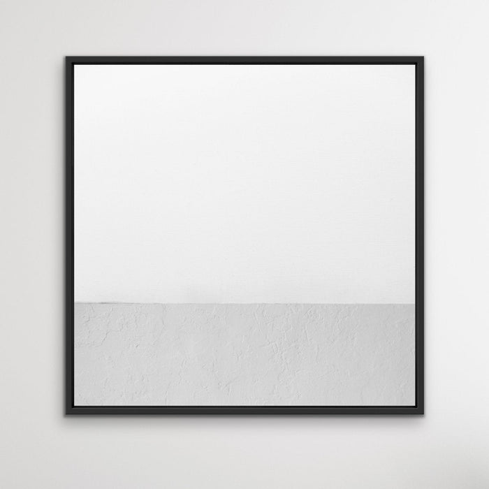 White Whispers - Square Abstract White Grey Geometric Wall Art Canvas Print, Wall Art, Ozark Home 