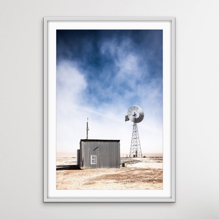 Windmill - Australian Landscape Outback Photographic Print, Wall Art, Ozark Home 