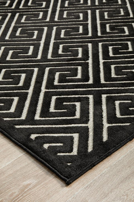 Luxor Black & Gold Art Deco Luxury Rug, Rugs, Ozark Home 