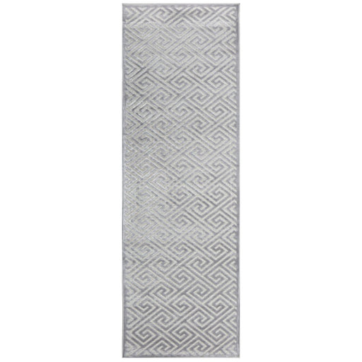 Luxor Silver Art Deco Luxury Runner Rug, Rugs, Ozark Home 