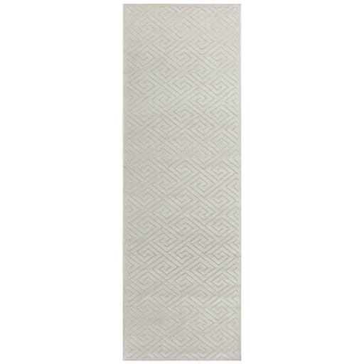 Luxor Natural & White Art Deco Luxury Runner Rug, Rugs, Ozark Home 