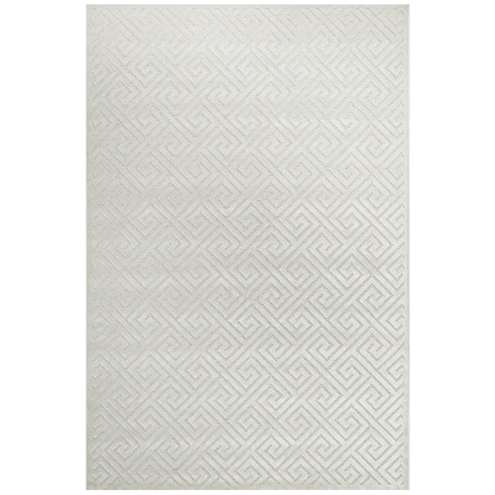 Luxor Natural & White Art Deco Luxury Rug, Rugs, Ozark Home 