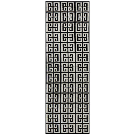 Luxor Black & Gold Art Deco Square Luxury Runner Rug, Rugs, Ozark Home 