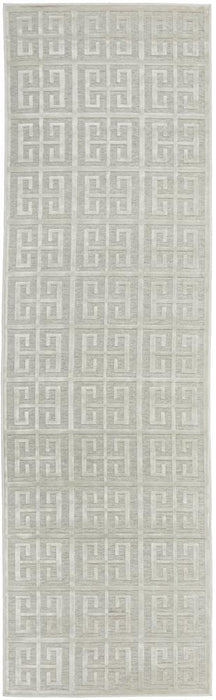 Luxor Natural & White Art Deco Square Luxury Rug, Rugs, Ozark Home 