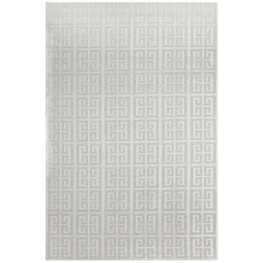 Luxor Natural & White Art Deco Square Luxury Rug, Rugs, Ozark Home 