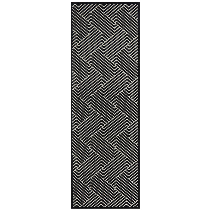 Luxor Black & Gold Art Deco Pattern Luxury Runner Rug, Rugs, Ozark Home 